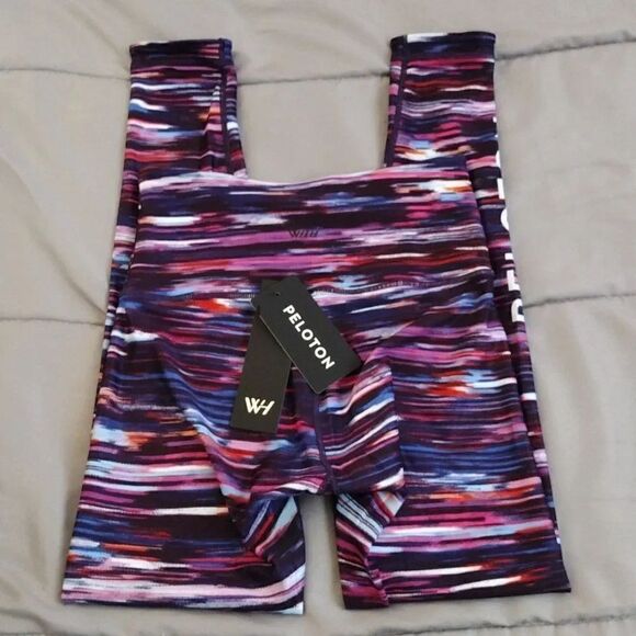 PELOTON Melody Purple Blue High Waist Reversible Workout Leggings Small NWT - Picture 9 of 16